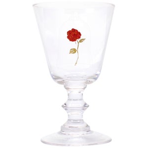 Beauty & The Beast Glass Goblet - Rose