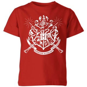 T-Shirt Harry Potter Hogwarts House Crest - Rosso - Bambini