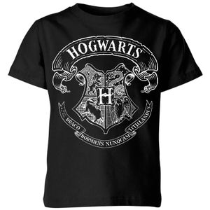 Harry Potter Hogwarts Crest Kinder T-shirt - Zwart