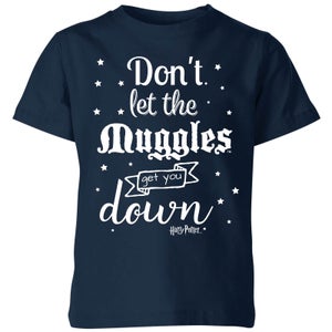 Harry Potter Don't Let The Muggles Get You Down Kinder T-Shirt - Navy Blau