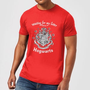 T-Shirt Homme J'attends Ma Lettre de Poudlard - Harry Potter - Rouge