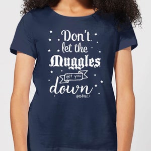 Harry Potter Don't Let The Muggles Get You Down Damen T-Shirt - Navy Blau