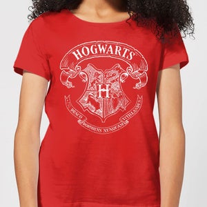 Camiseta Harry Potter Escudo Hogwarts - Mujer - Rojo