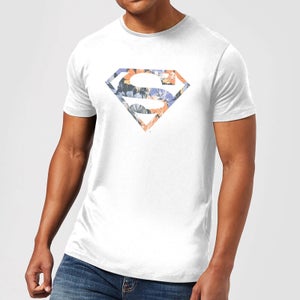 T-Shirt Homme Logo Superman Fleuri DC Originals - Blanc