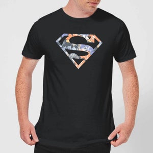 Camiseta DC Comics Superman Logo Floral - Hombre - Negro