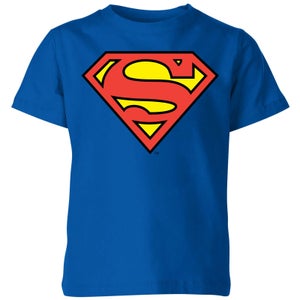 DC Originals Official Superman Shield Kinder T-Shirt - Royal Blau
