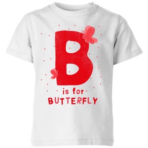 My Little Rascal B Is For Butterfly Kids' T-Shirt - White