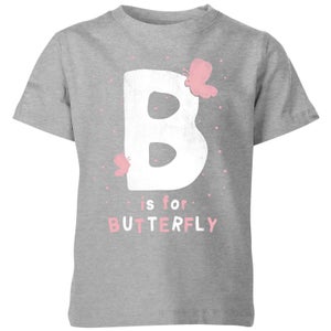 My Little Rascal B Is For Butterfly Kids' T-Shirt - Grey