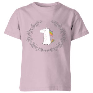 My Little Rascal Unicorn Crest - Baby Pink Kids' T-Shirt