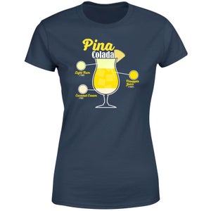 Infographic Pinacolada Women's T-Shirt - Navy