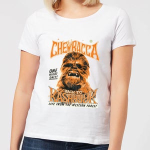 T-Shirt Femme Star Wars Chewbacca One Night Only - Blanc