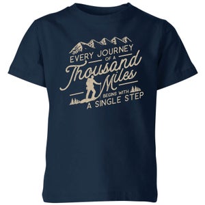 Every Journey Begins With A Single Step Kids' T-Shirt - Navy