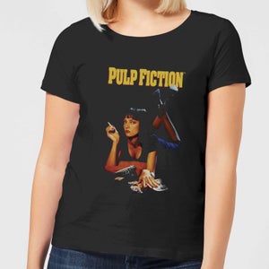 Camiseta Pulp Fiction Póster - Mujer - Negro