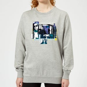 Marvel Knights Jessica Jones Comic Panels Women's Sweatshirt - Grey