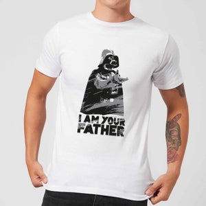T-Shirt Star Wars Homme Dark Vador Croquis Je Suis Ton Père - Blanc