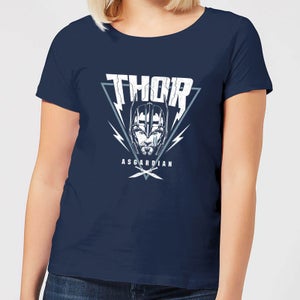 Marvel Thor Ragnarok Asgardian Dames T-shirt - Navy