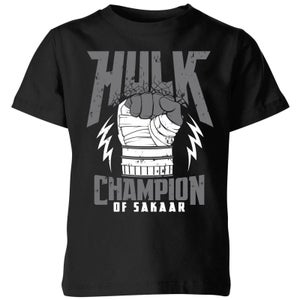 Marvel Thor Ragnarok Hulk Champion Kinder T-Shirt - Schwarz
