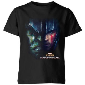 T-Shirt Marvel Thor Ragnarok Hulk Split Face - Nero - Bambini