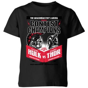 Marvel Thor Ragnarok Champions Poster Kinder T-shirt - Zwart