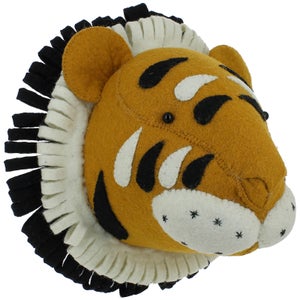 Fiona Walker England Double Ruff Tiger Wall Hanging Head