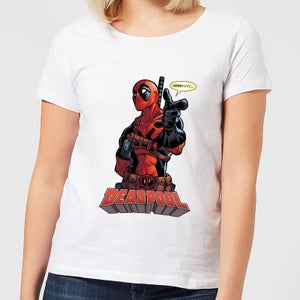 T-Shirt Femme Deadpool Hey You Marvel - Blanc