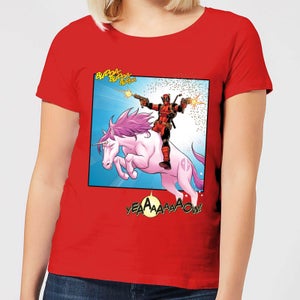 Camiseta Marvel Deadpool Batalla Unicornio - Mujer - Rojo