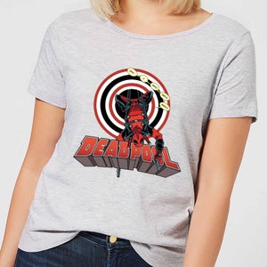Marvel Deadpool Upside Down Damen T-Shirt - Grau