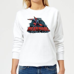 Marvel Deadpool Sword Logo Damen Pullover - Weiß