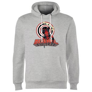 Marvel Deadpool Upside Down Hoodie - Grey