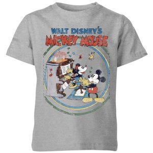 Disney Retro Poster Piano Kids' T-Shirt - Grey