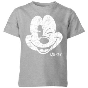 Disney Worn Face Kids' T-Shirt - Grey