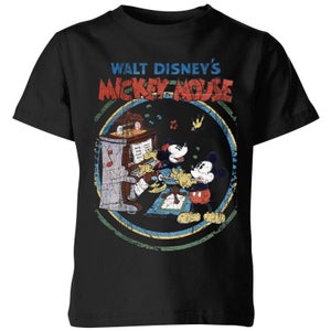 Disney Retro Poster Piano Kids' T-Shirt - Black