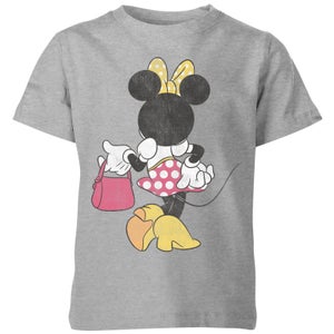Disney Minnie Mouse Rug Pose Kinder T-Shirt - Grijs