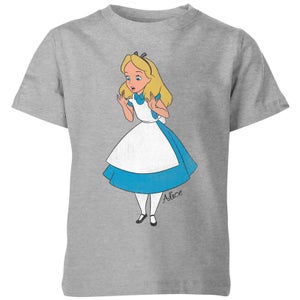 Disney Alice In Wonderland Surprised Alice Kids' T-Shirt - Grey