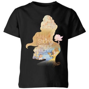 Disney Princess Filled Silhouette Belle Kids' T-Shirt - Black