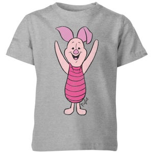 Disney Winnie Puuh Piglet Classic Kinder T-Shirt - Grau