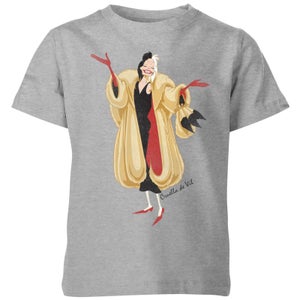 Disney 101 Dalmatiërs Cruella De Vil Kinder T-Shirt - Grijs