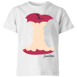 Disney Sneeuwwitje Appel Kleuren Silhouet Kinder T-Shirt - Wit