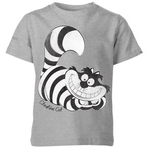 Disney Alice In Wonderland Cheshire Cat Mono Kids' T-Shirt - Grey