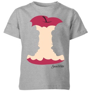 T-Shirt Enfant Disney Silhouette Princesse Blanche- Neige et Pomme - Gris