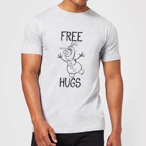 T-Shirt Homme La Reine des Neiges - Olaf Free Hugs - Gris