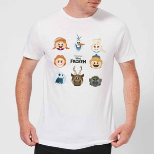 Frozen Emoji Heads T-shirt - Wit
