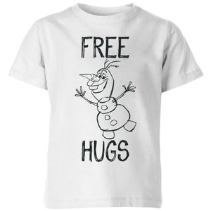 Die Eiskönigin Olaf Free Hugs Kinder T-Shirt - Weiß