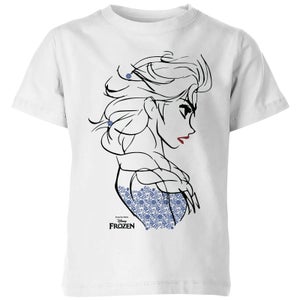 Die Eiskönigin Elsa Sketch Strong Kinder T-Shirt - Weiß