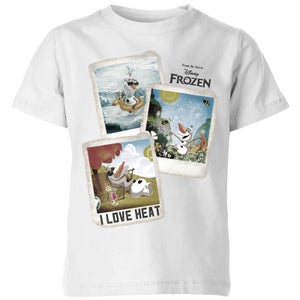Die Eiskönigin Olaf Polaroid Kinder T-Shirt - Weiß