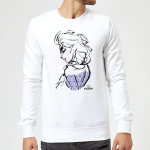 Disney Frozen Elsa Sketch Sweatshirt - White