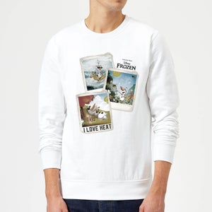 Die Eiskönigin Olaf Polaroid Pullover - Weiß