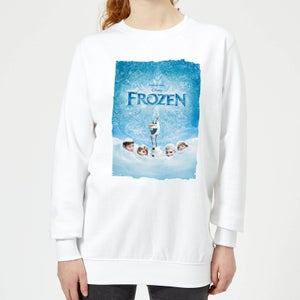Disney Frozen Snow Poster Women's Sweatshirt - White