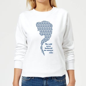 Sudadera Disney Frozen The Cold Never Bothered Me Anyway - Mujer - Blanco