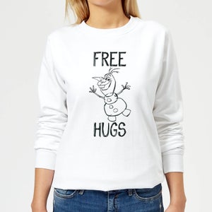 Die Eiskönigin Olaf Free Hugs Damen Pullover - Weiß